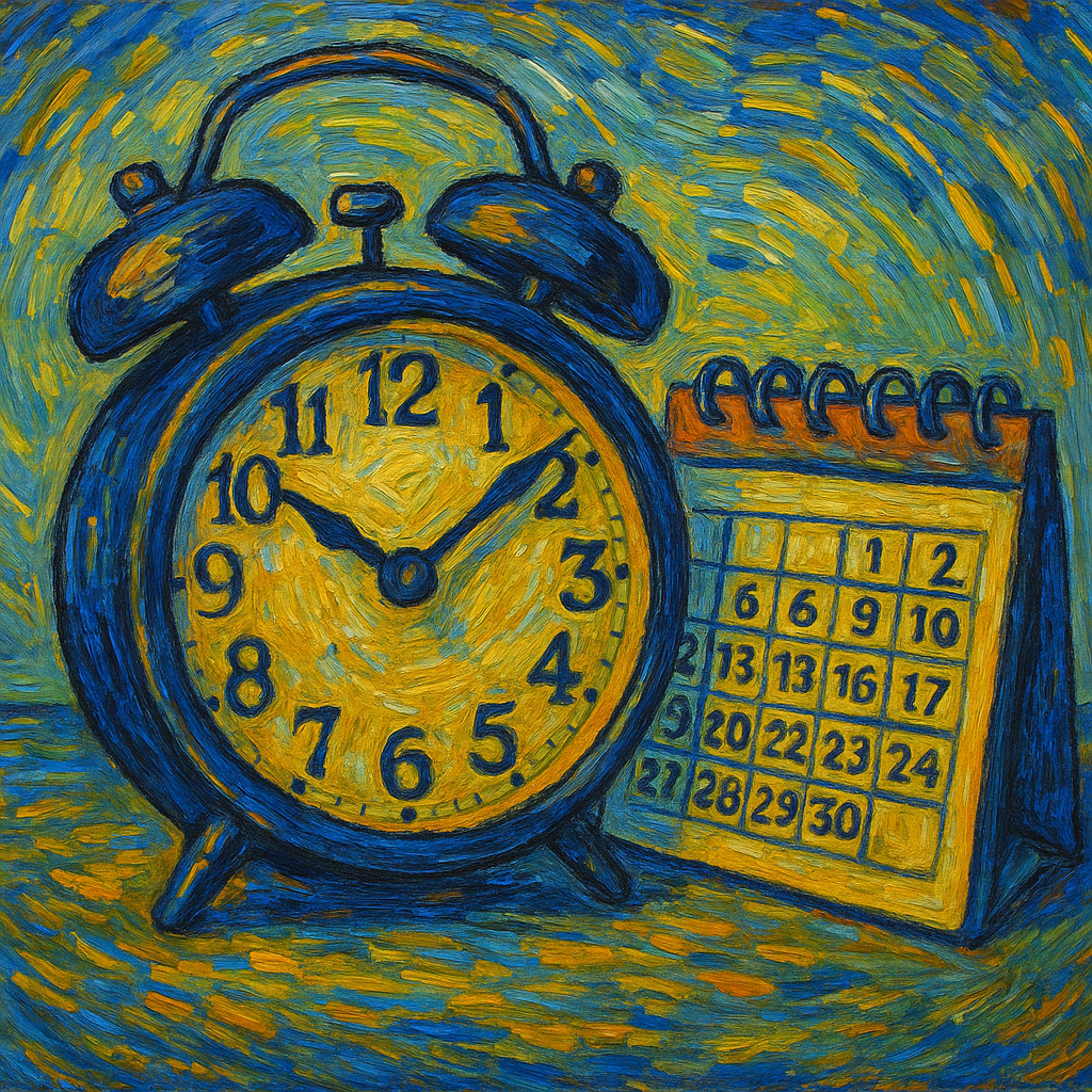 Ornate baroque gold-framed wall clock with Roman-style scroll details, symbolizing the passage of time in the Florida probate process.