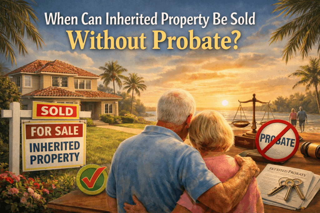 when can inherited property be sold without probate ? 